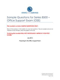 how hard is the louisiana civil service test|8500 ose office support exam.